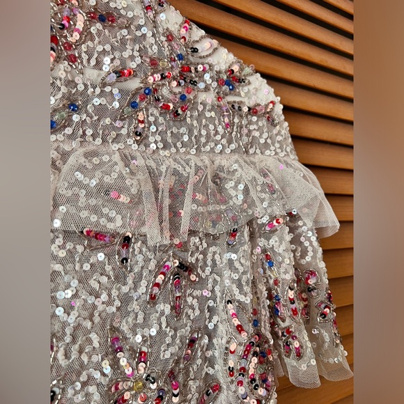 [NWT] Zara Sequin Mesh Short-Sleeve Top - Picture 5 of 6